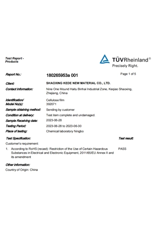 ROHS report