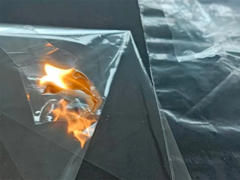 cellophane burn test